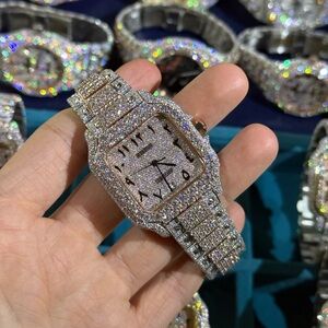 Two tone rose gold Moissanite Bustdown